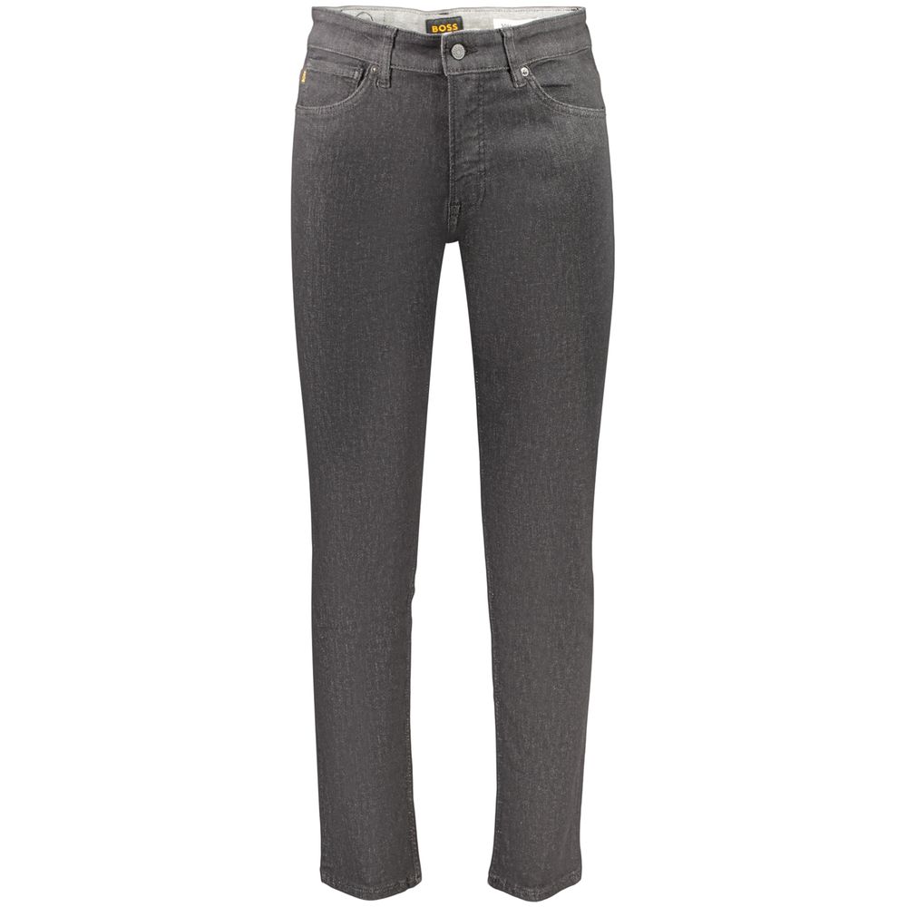 Discover the timeless sophistication of Hugo Boss Black Cotton Men's Jeans, crafted for the discerning individual who values elegance and comfort in every detail.