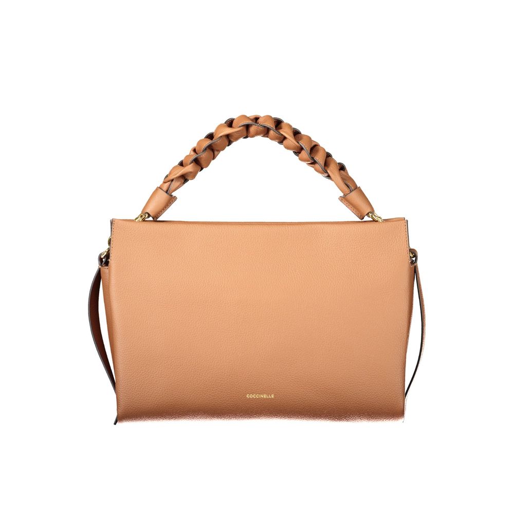 Indulge in the elegance of the Coccinelle Brown Leather Handbag, a masterpiece of design featuring refined craftsmanship and timeless allure for the discerning individual.