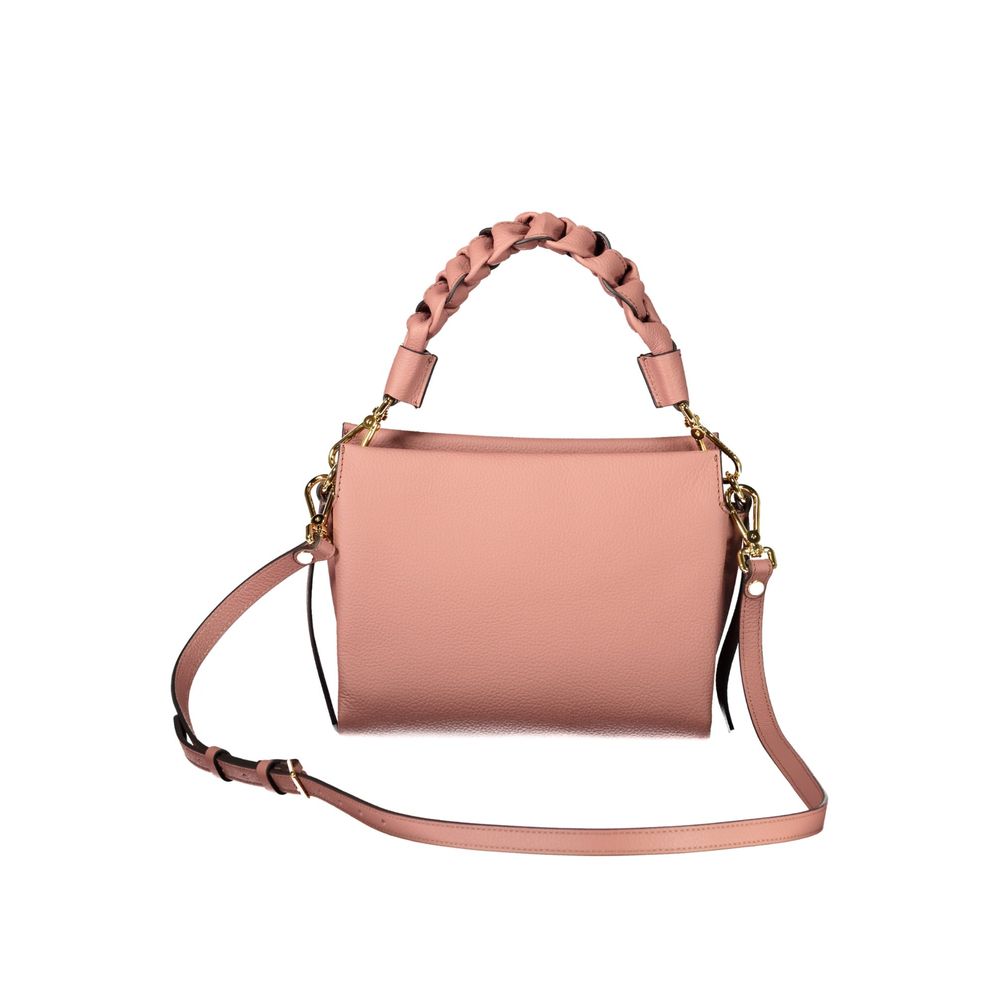 Indulge in the exquisite allure of the Coccinelle Pink Leather Handbag, a masterpiece of design featuring luxurious craftsmanship and timeless elegance for the discerning individual.