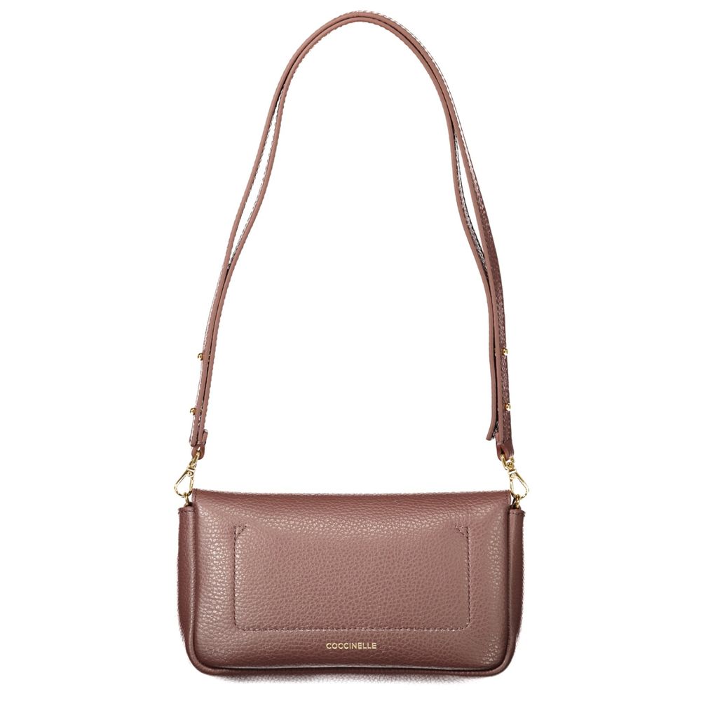 Indulge in the elegance of the Coccinelle Brown Leather Handbag, a symbol of refined craftsmanship and timeless luxury, perfect for the discerning individual.
