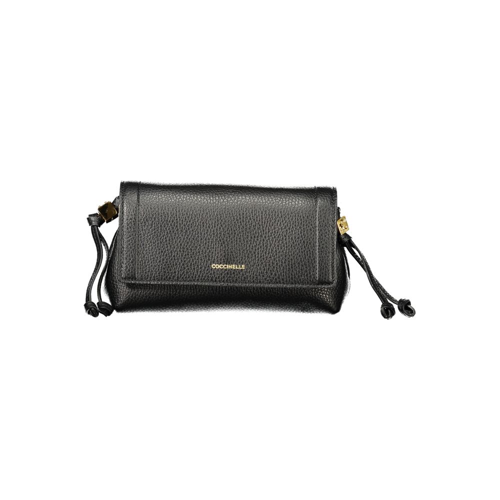 Elevate your style with the Coccinelle Black Leather Handbag, a masterpiece of Italian craftsmanship, designed for those who embody elegance and sophistication.