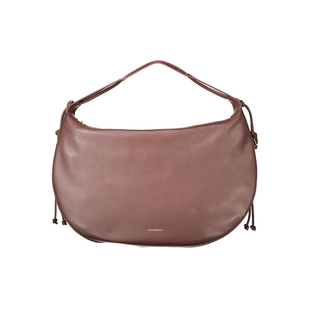 Indulge in the exquisite Coccinelle Brown Leather Handbag, a symbol of refined elegance and timeless craftsmanship, perfect for the discerning individual.