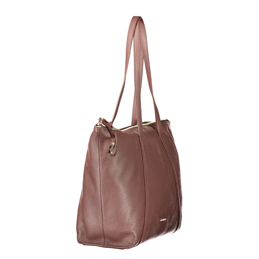 Indulge in the Coccinelle Brown Leather Handbag, a symbol of exquisite craftsmanship and timeless elegance, perfect for the discerning individual seeking luxury.