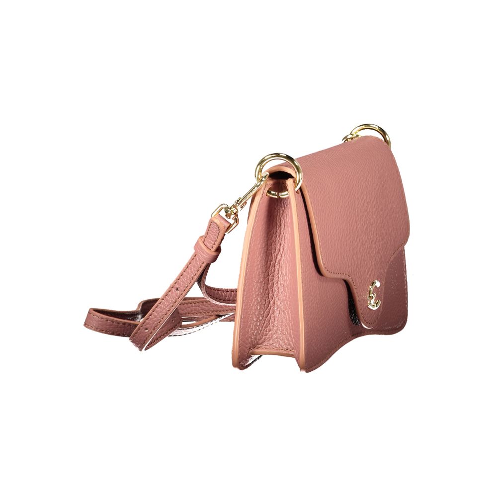 Indulge in the exquisite allure of the Coccinelle Pink Leather Handbag, a perfect blend of elegance and functionality, designed for those who appreciate refined luxury.