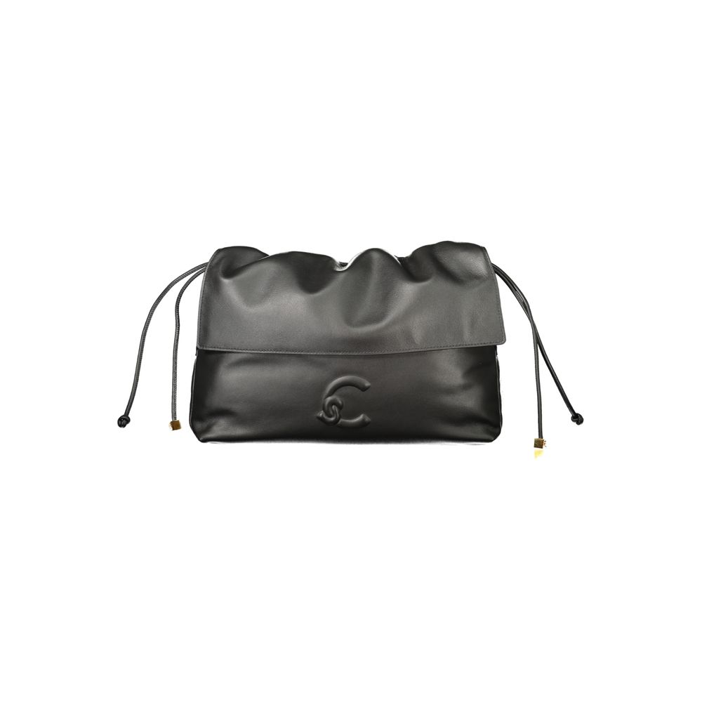 Experience the allure of the Coccinelle Black Leather Handbag, a masterpiece of exquisite craftsmanship that elevates your style with timeless elegance and sophistication.