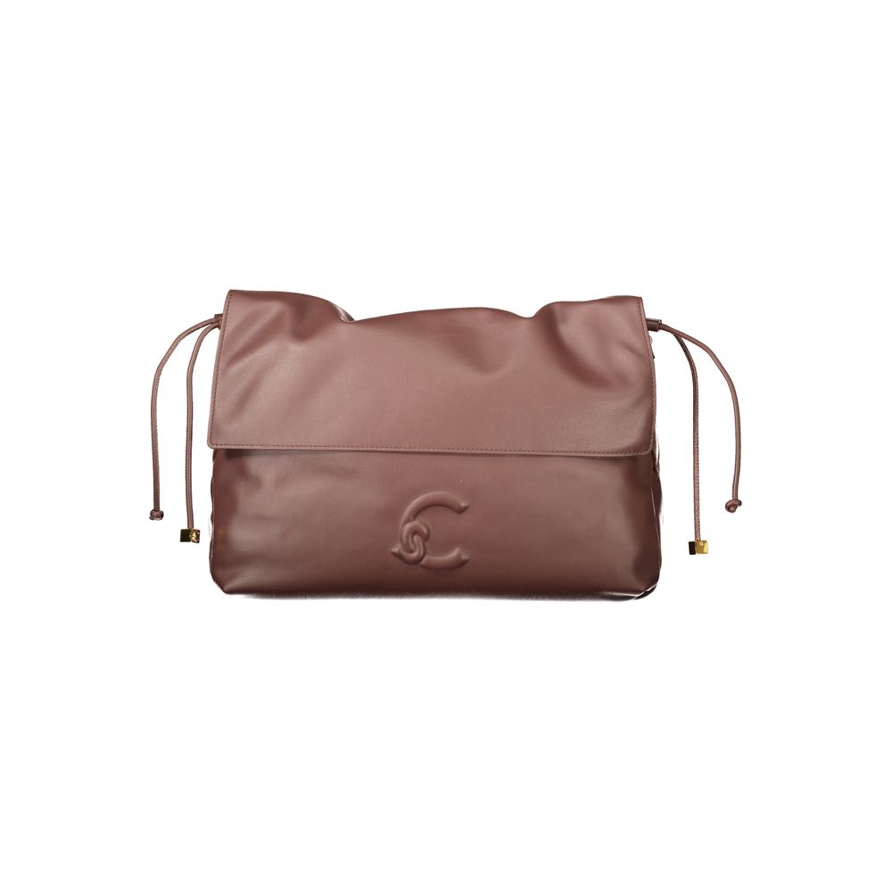 Indulge in the exquisite Coccinelle Brown Leather Handbag, a masterpiece of craftsmanship with a drawstring closure, perfect for the discerning individual seeking timeless elegance.