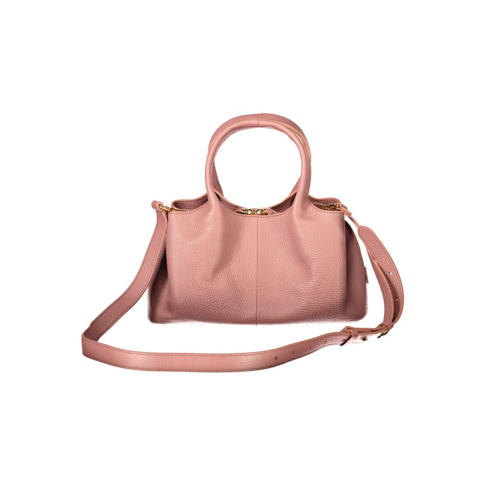 Indulge in the exquisite allure of the Coccinelle Pink Leather Handbag, a testament to refined craftsmanship and timeless elegance, perfect for the discerning connoisseur.