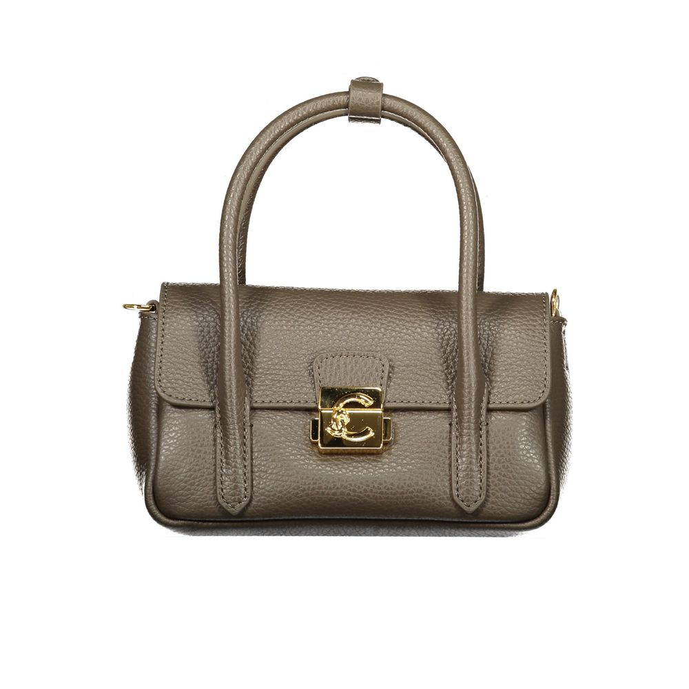 Indulge in the exquisite Coccinelle Brown Leather Handbag, a masterpiece of craftsmanship and elegance, designed for those who embrace luxury and sophistication.