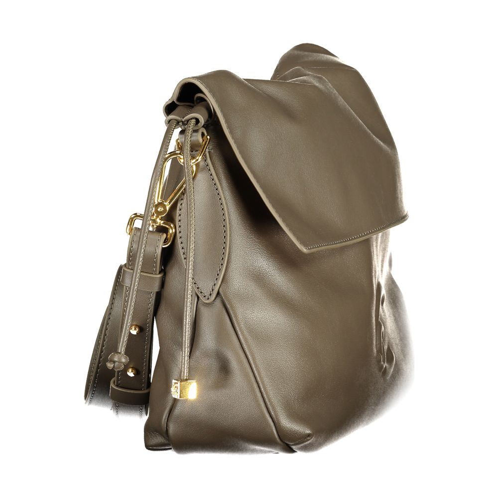 Indulge in the exquisite Coccinelle Brown Leather Handbag, a masterpiece of design and craftsmanship, elevating your style with timeless elegance and sophistication.