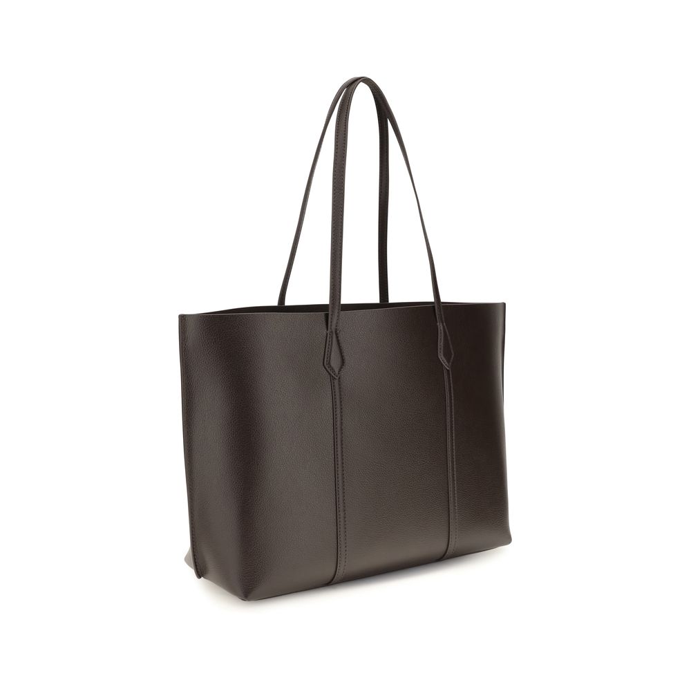 Indulge in the Tory Burch Brown Calf Leather Bos Taurus Handbag, a sophisticated blend of craftsmanship and style, perfect for those who appreciate luxury and elegance.