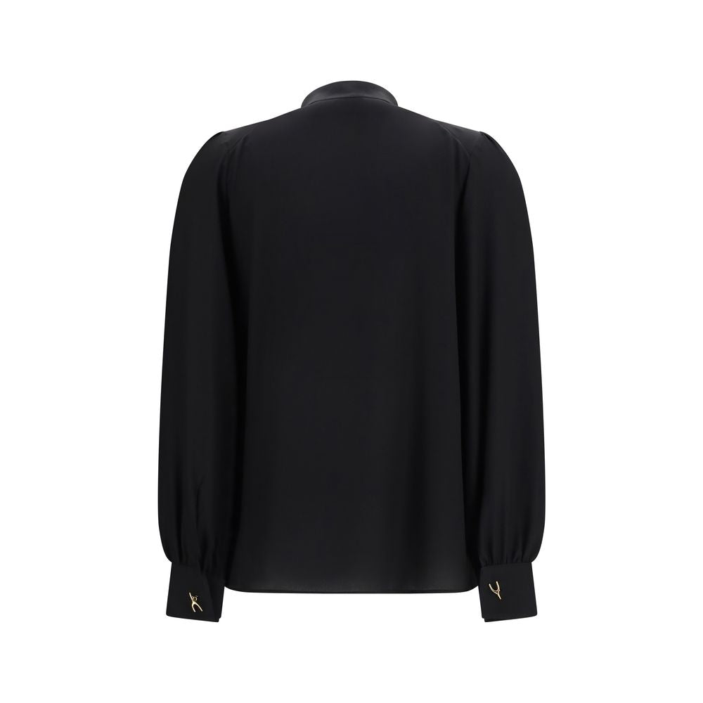 Indulge in the exquisite Wishbone silk Shirt by Alexander McQueen, crafted from luxurious silk crêpe de chine, embodying elegance and sophistication for the discerning individual.