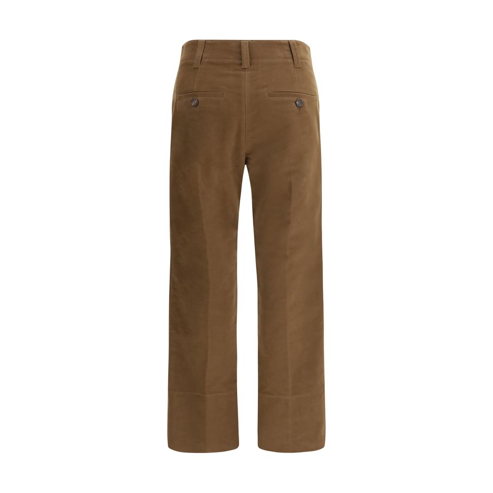 Elevate your wardrobe with Brunello Cucinelli's Brown Cotton Casual Pants, a blend of exquisite craftsmanship and timeless elegance, perfect for the discerning individual.