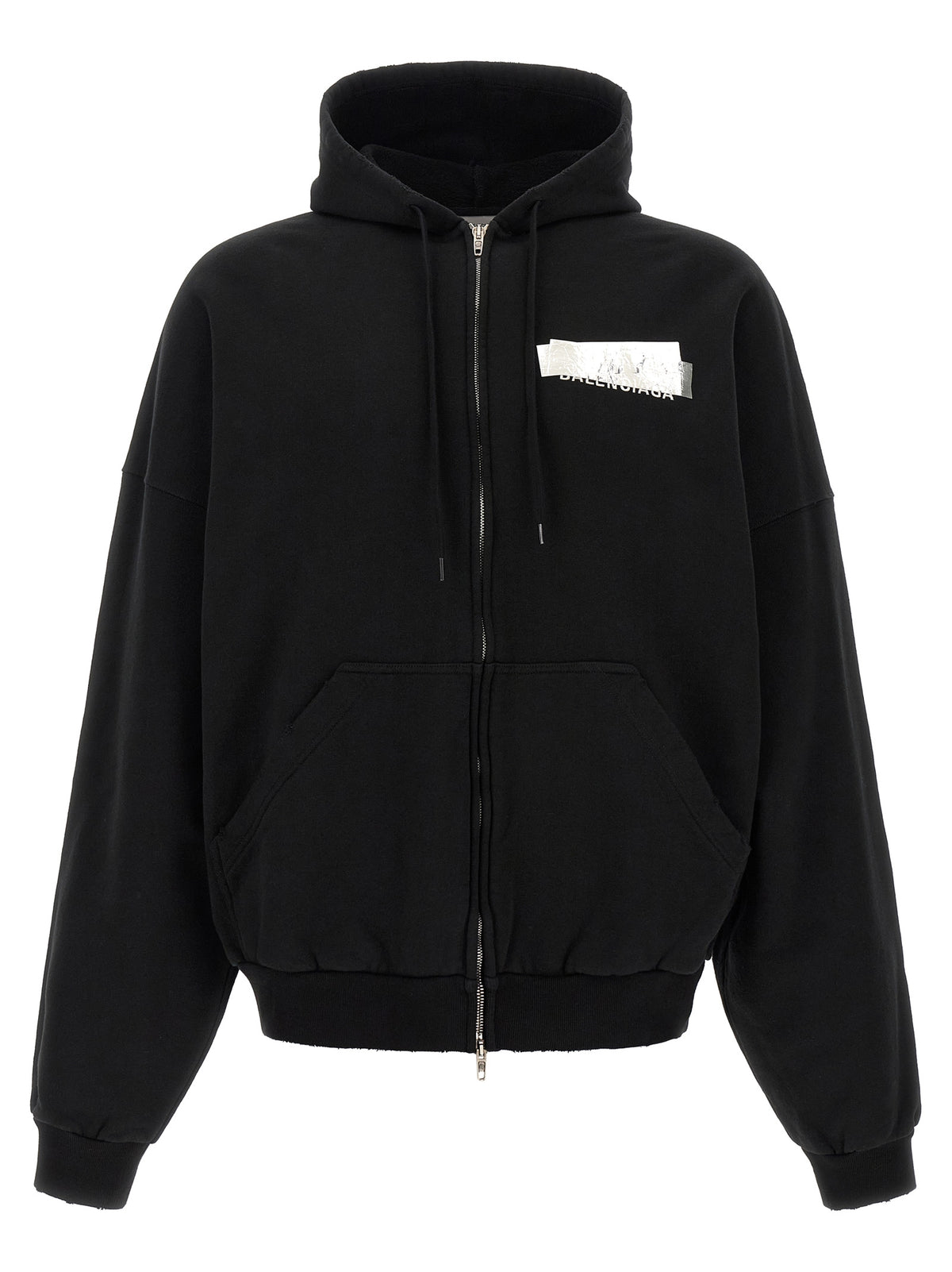 Balenciaga Silver Tape Hoodie - Elevate Your Urban Elegance