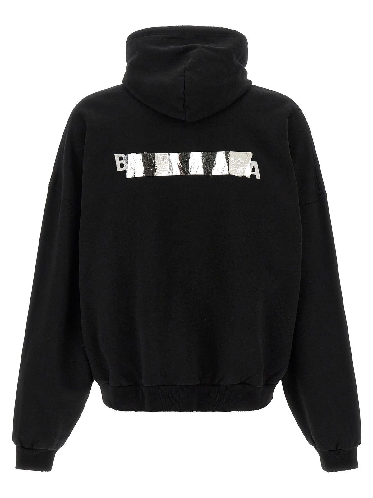 Balenciaga Silver Tape Hoodie - Elevate Your Urban Elegance