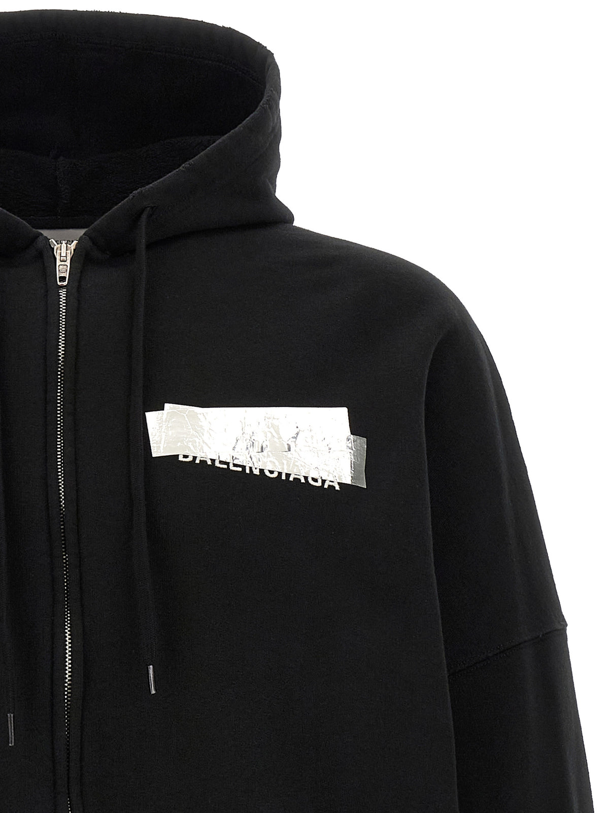 Balenciaga Silver Tape Hoodie - Elevate Your Streetwear Style