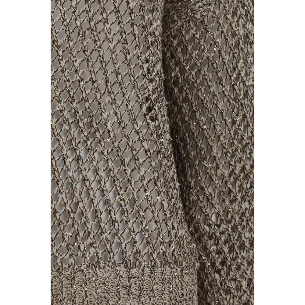 Brunello Cucinelli Silk and Linen Open-Knit Sweater - Luxurious Elegance