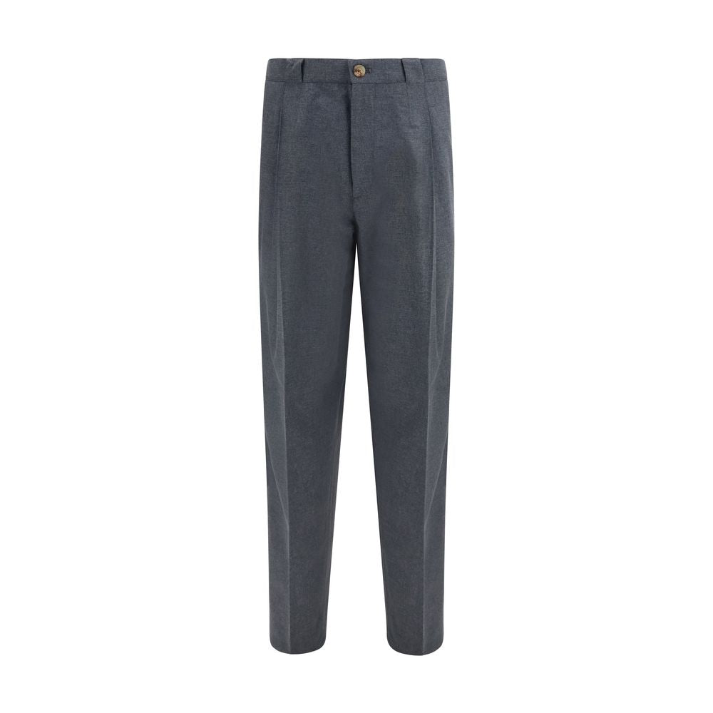 Brunello Cucinelli Gray Wool Dress Pants for Timeless Elegance