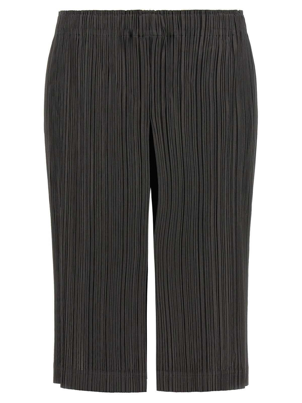 PLEATS PLEASE ISSEY MIYAKE Gray Pleated Bermuda Shorts - Luxury Redefined