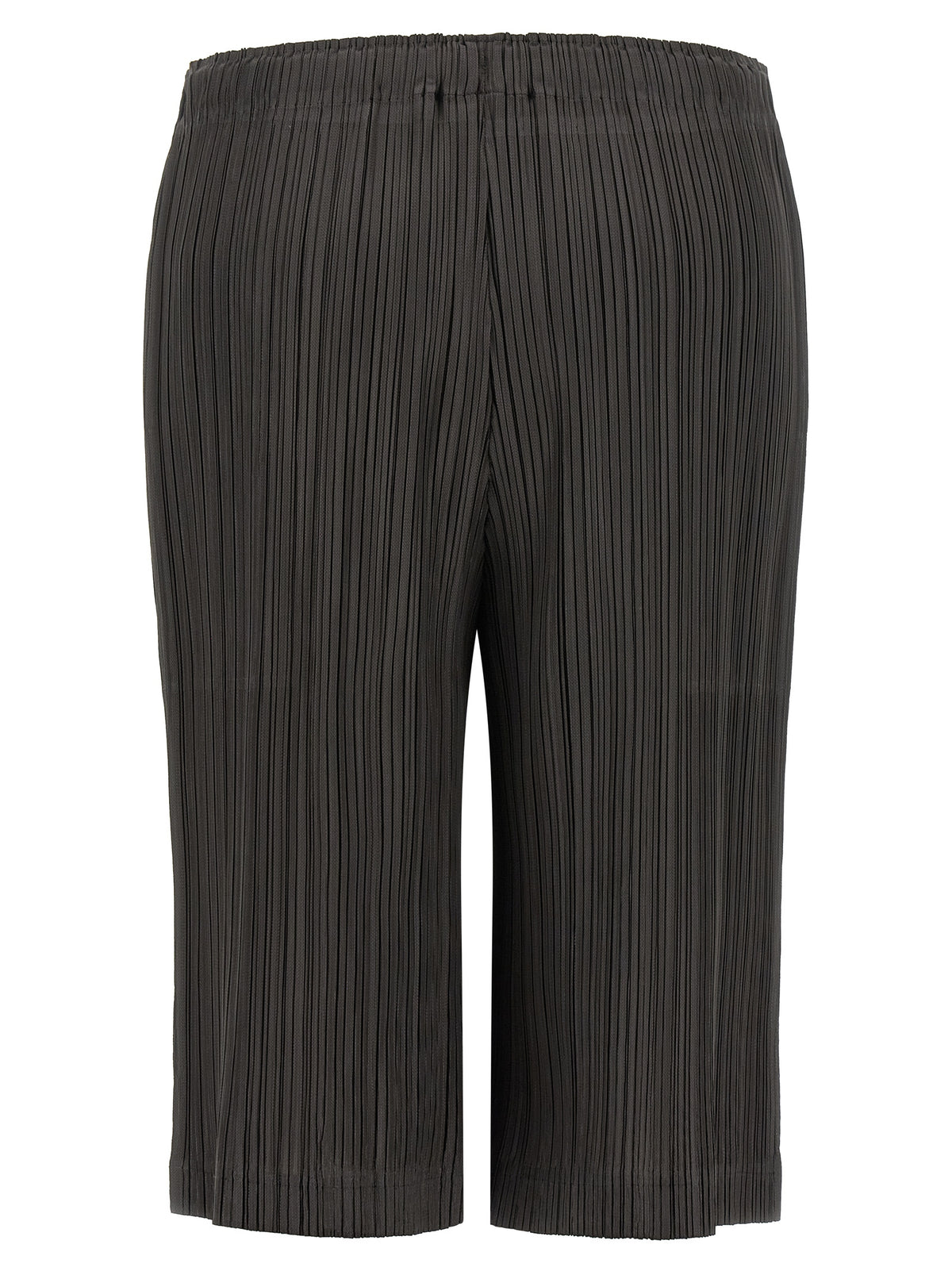 PLEATS PLEASE ISSEY MIYAKE Gray Pleated Bermuda Shorts - Luxury Redefined