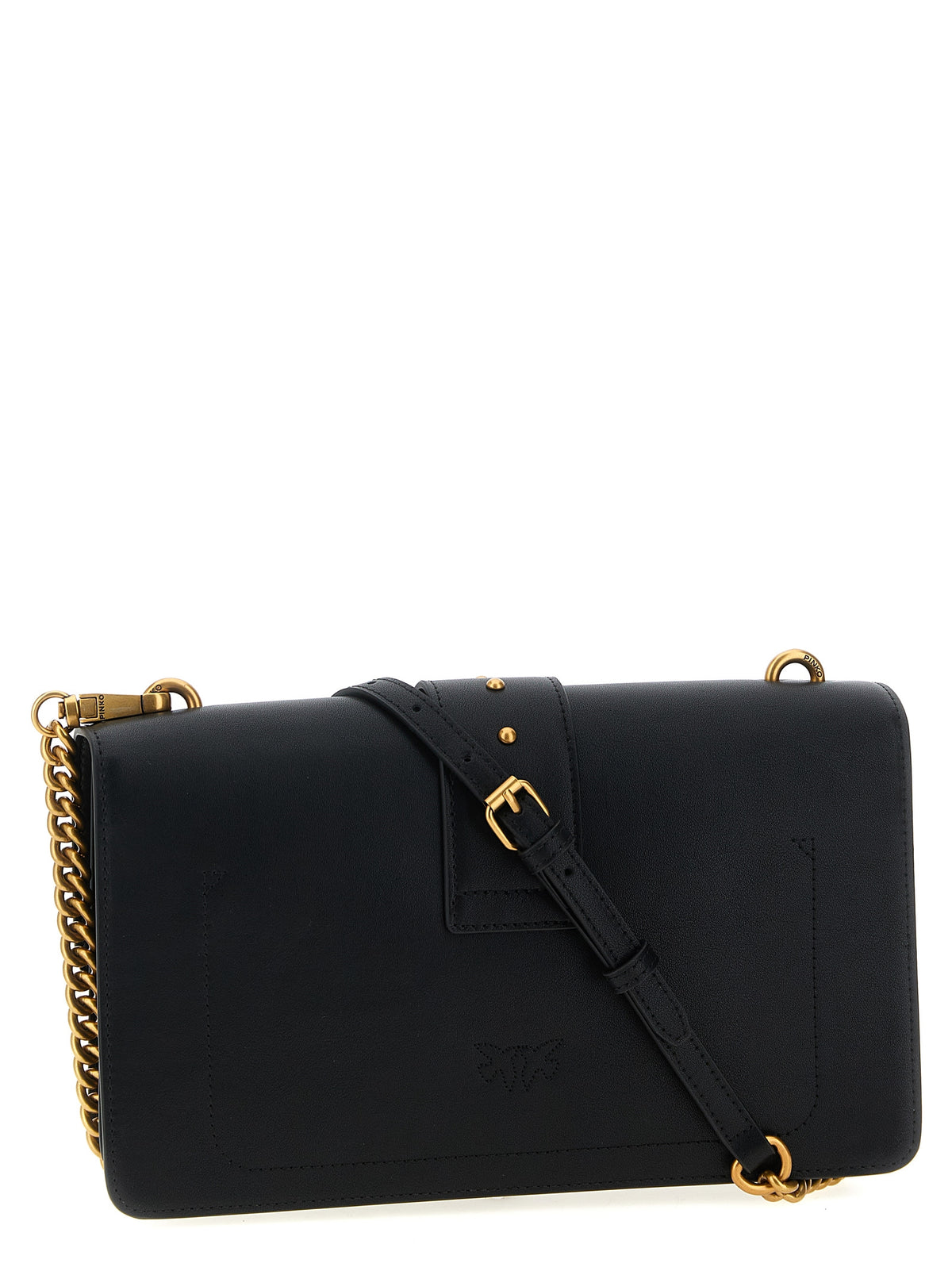 Discover the PINKO Black Goatskin Crossbody Bag, a blend of elegance and edge crafted from luxurious goat leather, perfect for those who embody sophistication and style.