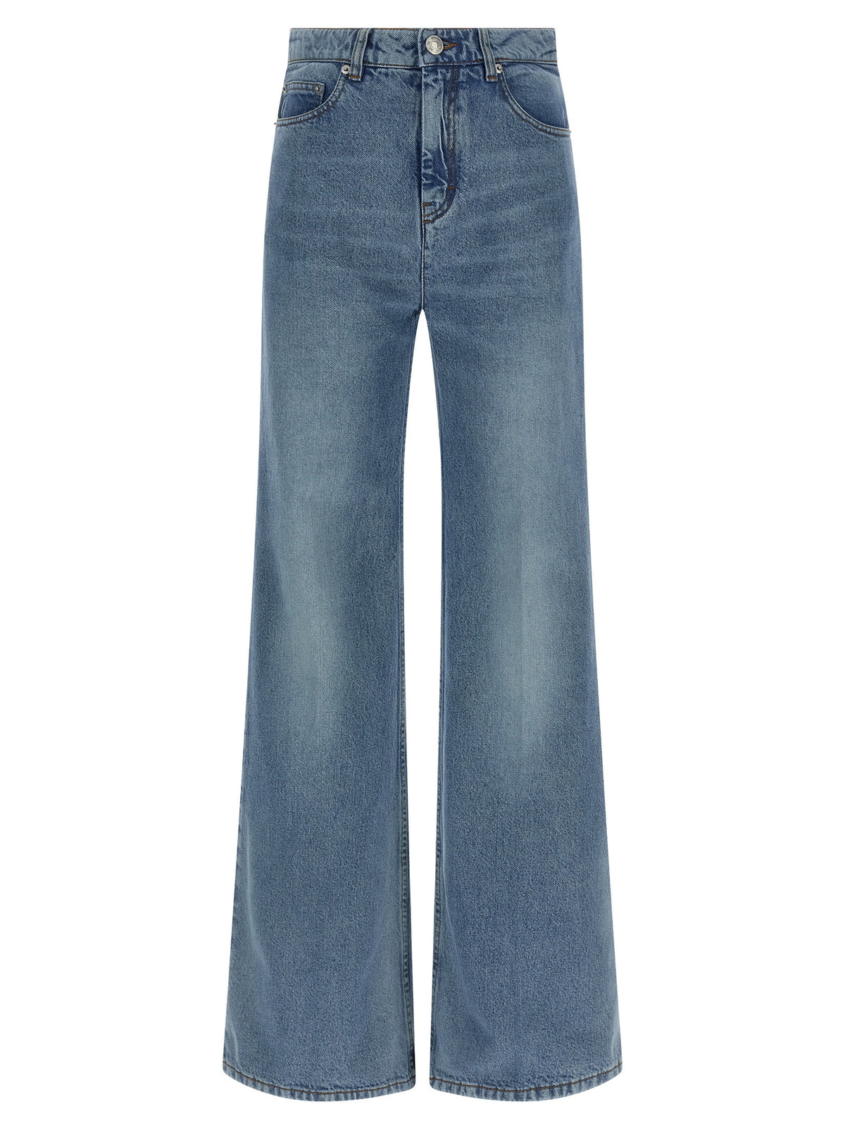 Experience the allure of Ami Paris Blue Cotton Flared Jeans, where exquisite craftsmanship meets timeless style, elevating your wardrobe with luxurious sophistication.