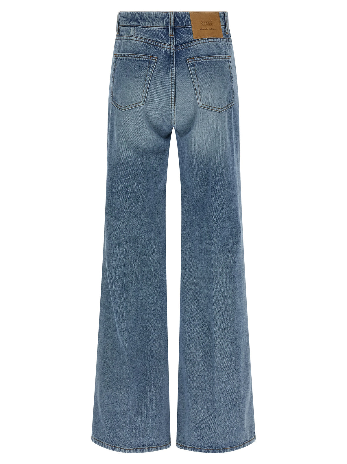 Discover the allure of Ami Paris Blue Cotton Flared Jeans, where luxurious stonewashed fabric meets exquisite craftsmanship, elevating your style with effortless sophistication.