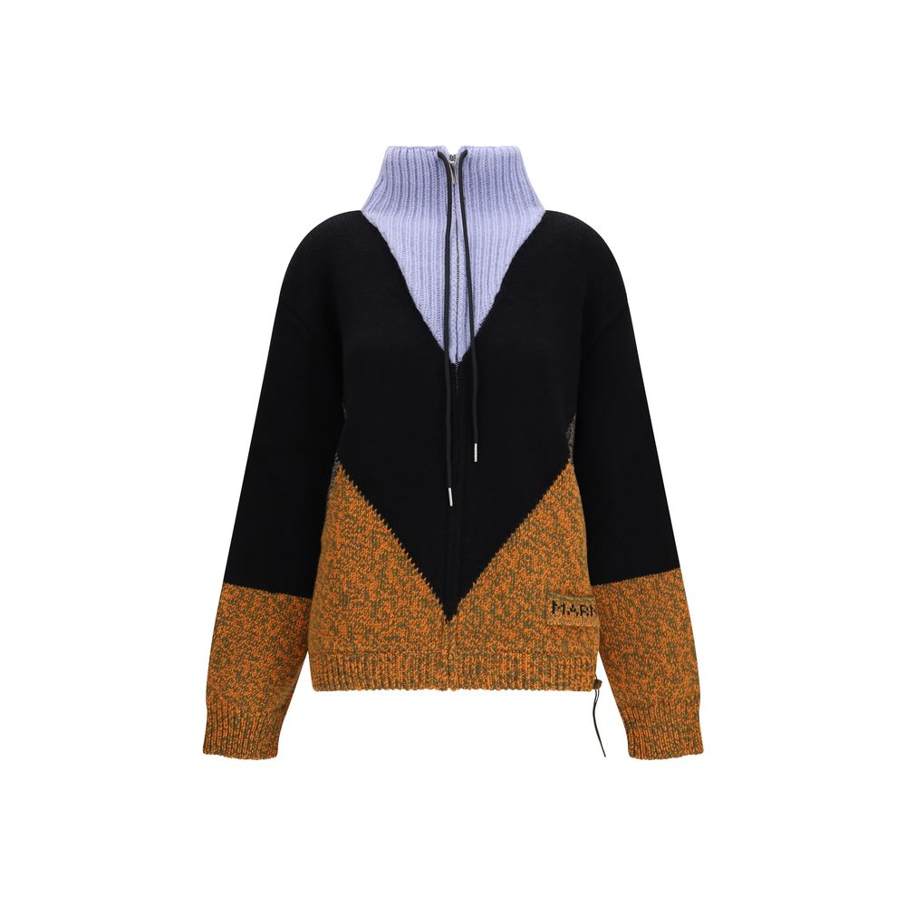 Elevate your wardrobe with the Marni Multicolor Wool Oves Aries Full-Length Jacket, a masterpiece of luxurious craftsmanship in soft wool and cashmere, designed for bold elegance.
