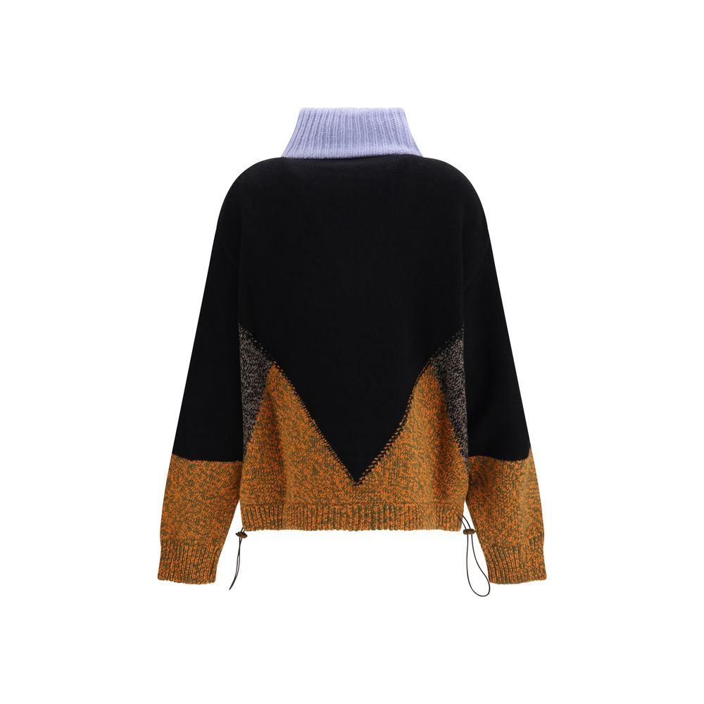 Elevate your wardrobe with the Marni Multicolor Wool Oves Aries Full-Length Jacket, a masterpiece of heavyweight knit and oversized elegance, embodying luxury and sophistication.