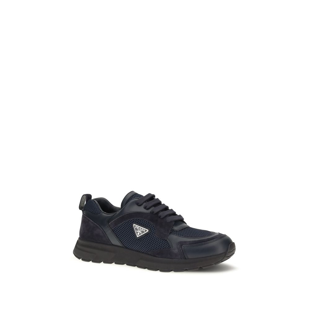 Prada Blue Fabric Athletic Sneakers – Luxury Footwear for All