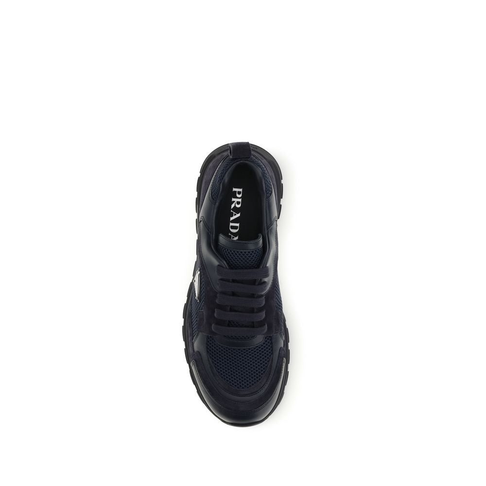 Experience the allure of Prada's Blue Fabric Athletic Sneakers, where luxurious craftsmanship meets contemporary design, perfect for those who embody elegance and confidence.