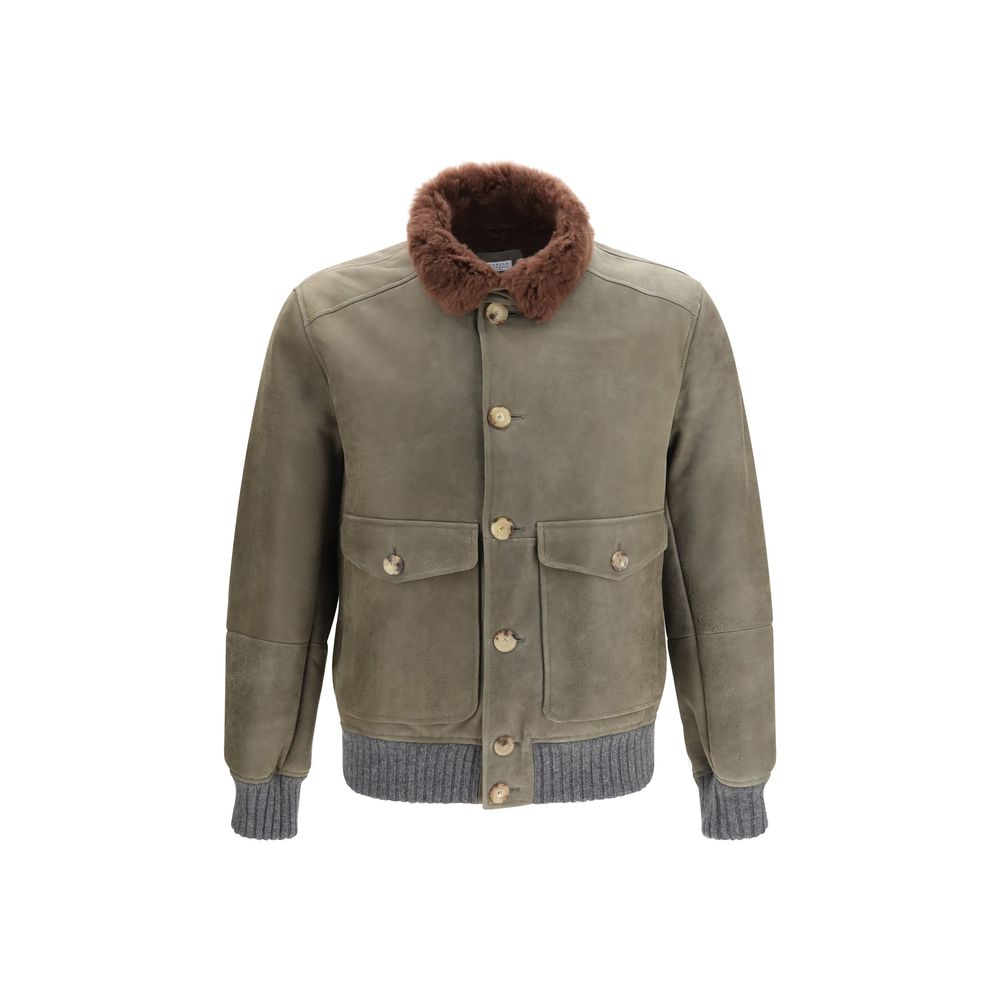 Brunello Cucinelli Bicolor Cashmere Bomber - Timeless Luxury Outerwear