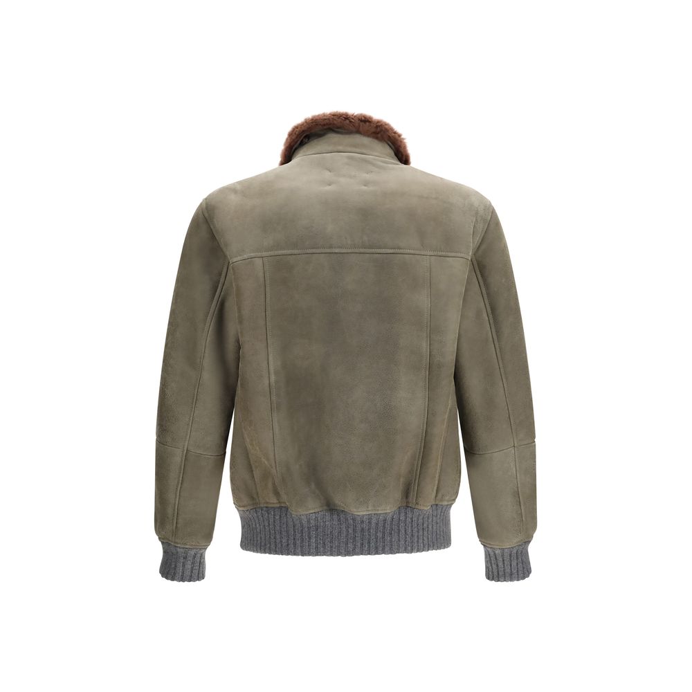Brunello Cucinelli Bicolor Cashmere Bomber - Timeless Luxury Style