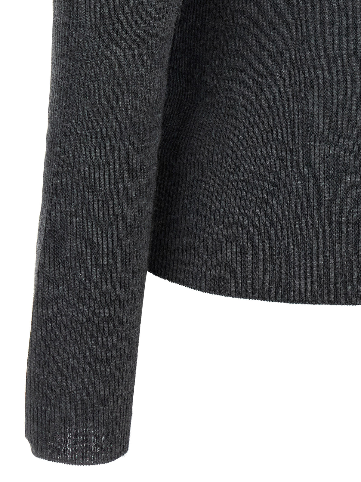 Max Mara Gray Cashmere Polo Shirt - Timeless Luxury Redefined