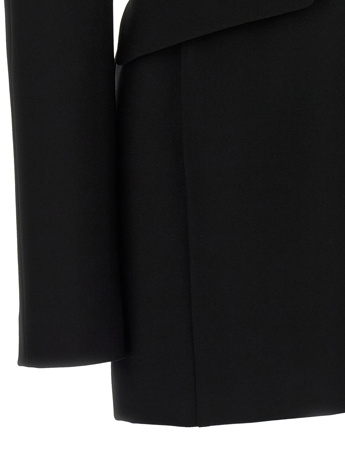Sportmax Black Viscose Short Dress - Sculptural Elegance in Luxury