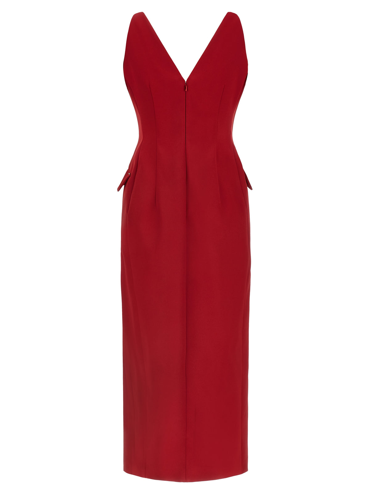 Sportmax Red Acetate Long Dress - Timeless Elegance Redefined