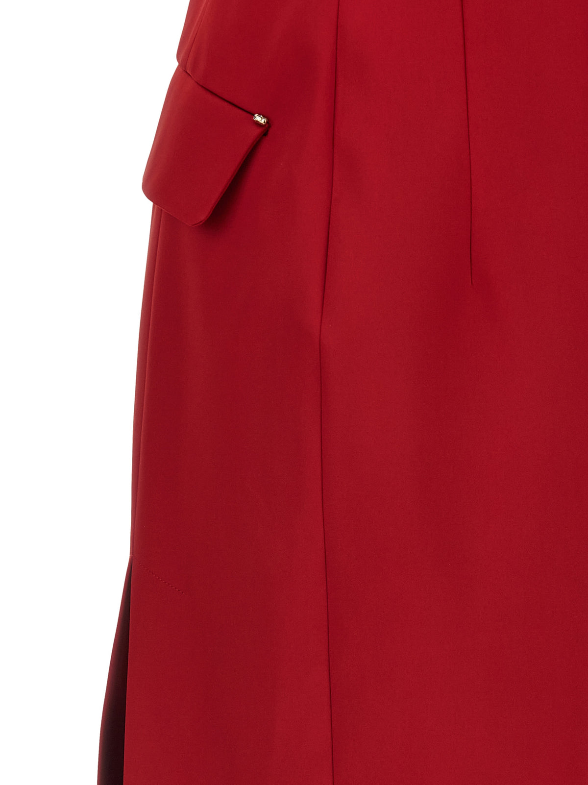 Sportmax Red Acetate Long Dress - Timeless Elegance Redefined