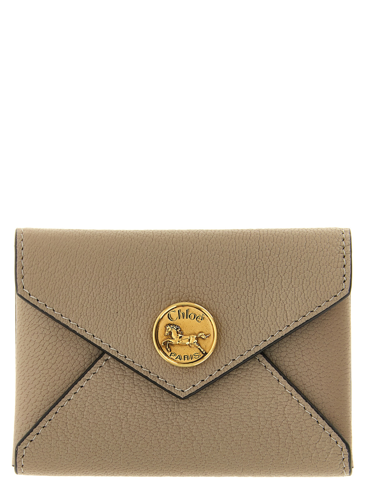 Chloé Envelope Cardholder - Timeless Luxury in Taupe Goatskin