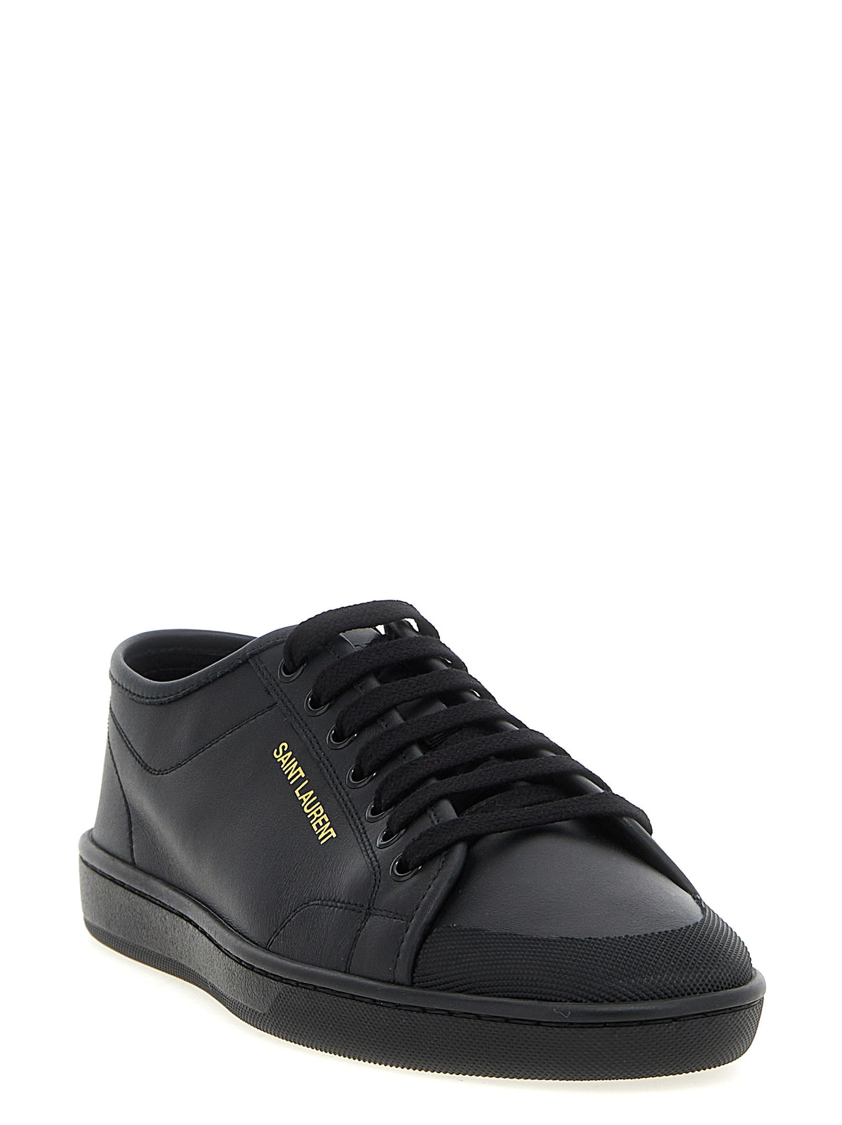 Saint Laurent Black Calfskin Low Top Sneakers - Luxury Redefined