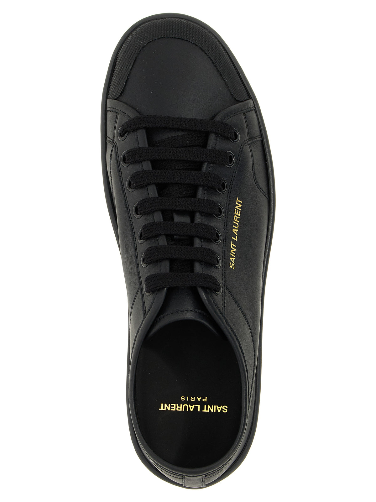 Saint Laurent Black Calfskin Low Top Sneakers - Luxury Redefined