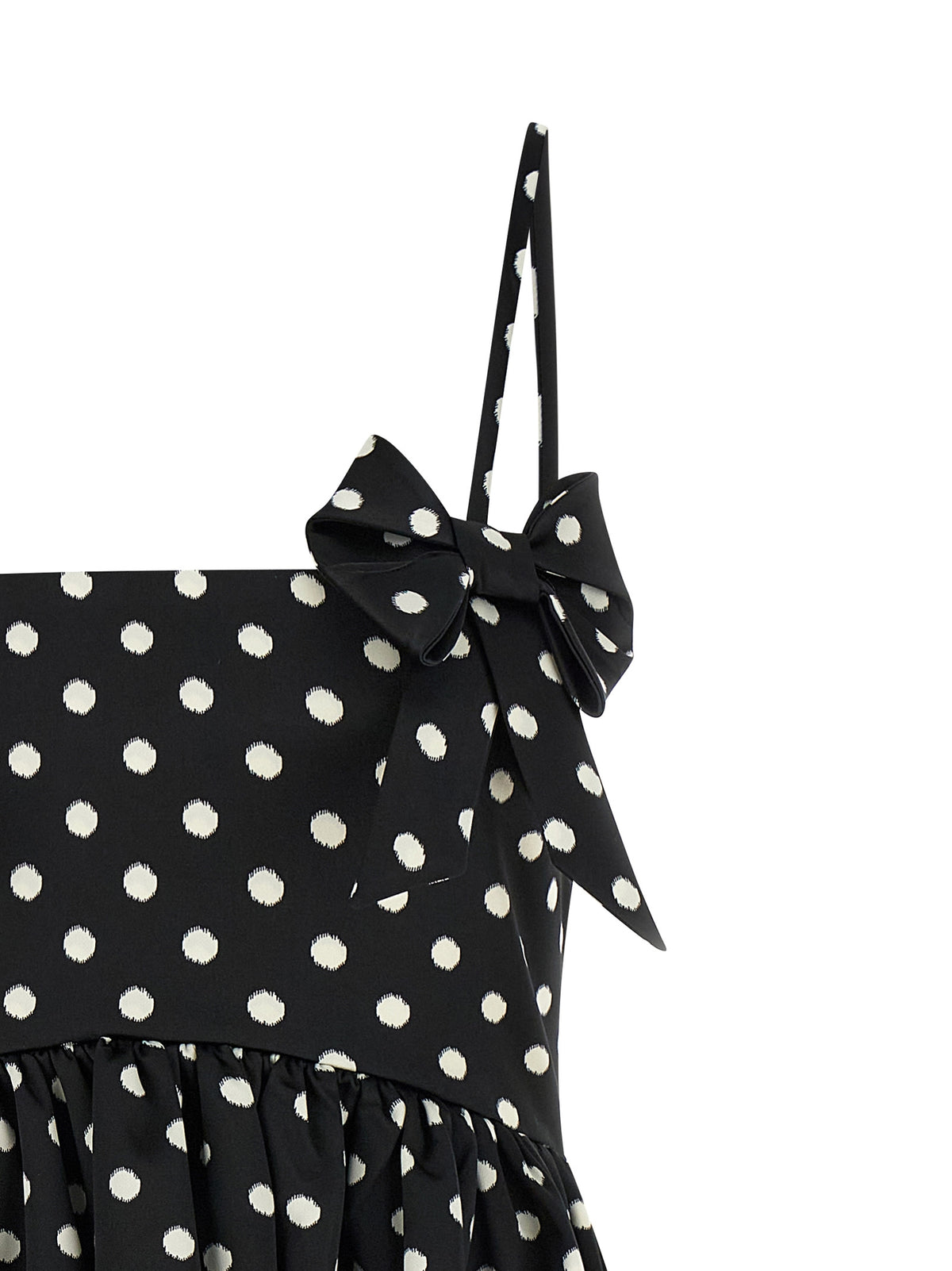 Ganni Polka Dot Mini Dress - Effortless Elegance in Black