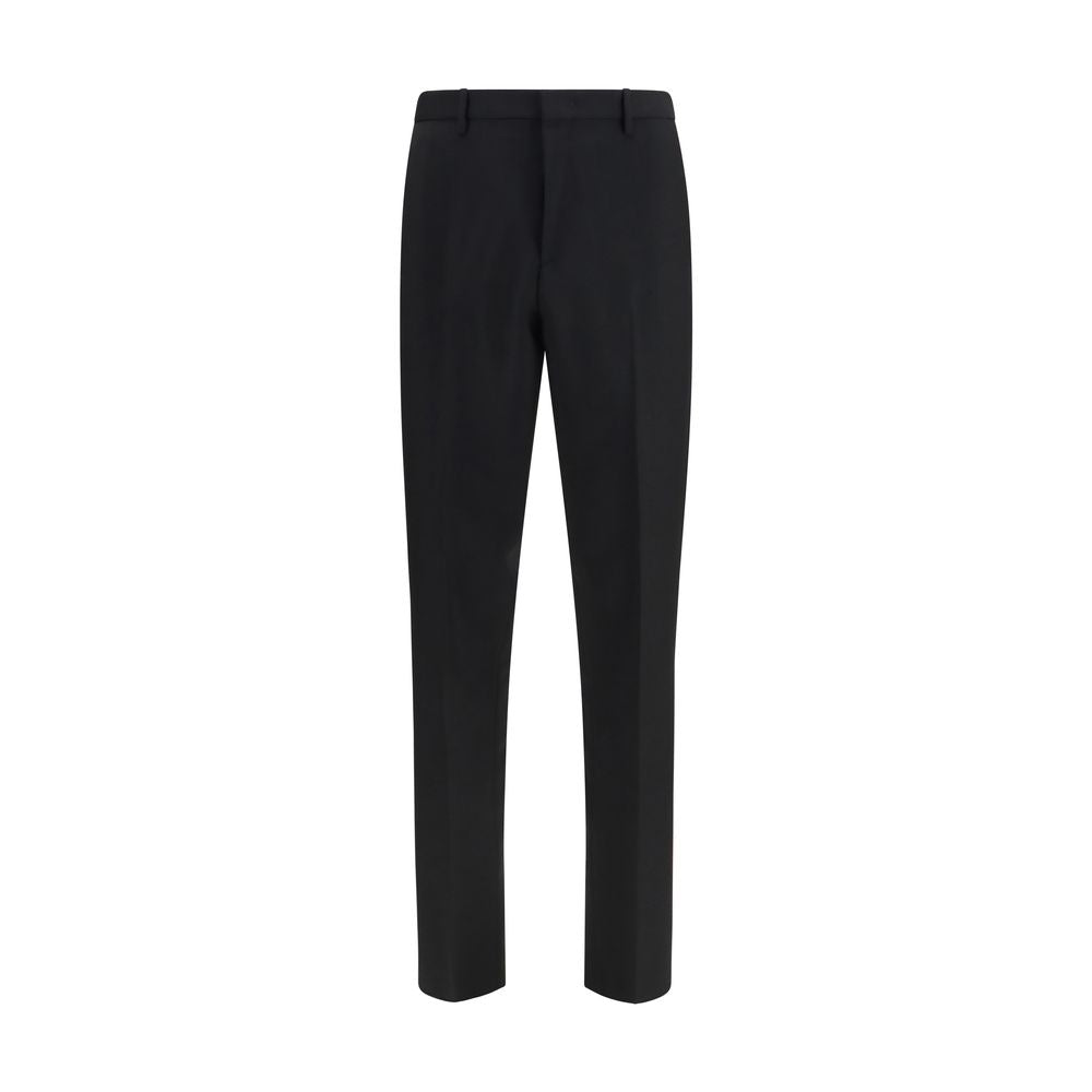 Fendi Black Mohair Dress Pants - Timeless Elegance Redefined