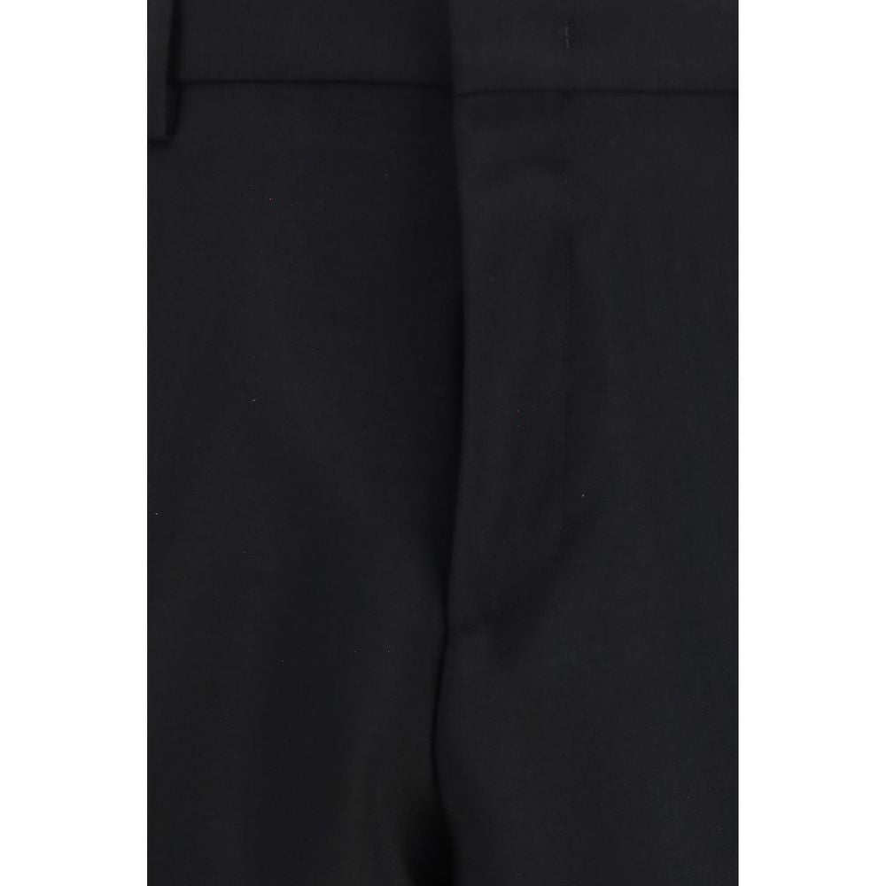 Fendi Black Mohair Dress Pants - Timeless Luxury Tailoring