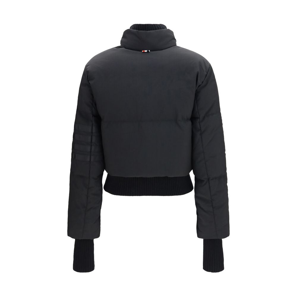 Thom Browne Black Full-Length Jacket - Timeless Luxury Outerwear