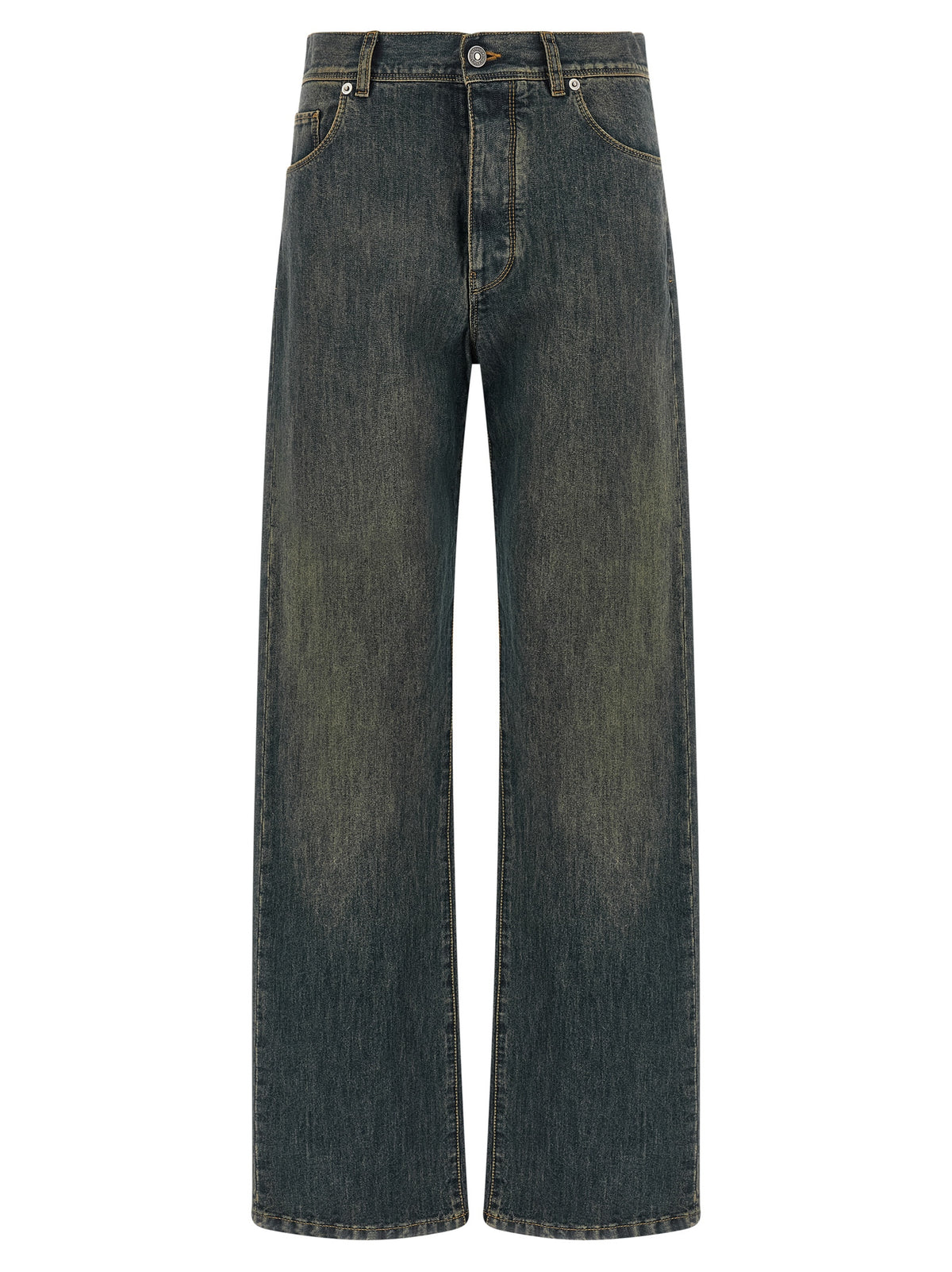 Fendi Blue Cotton Straight-Leg Jeans - Sustainable Luxury Denim