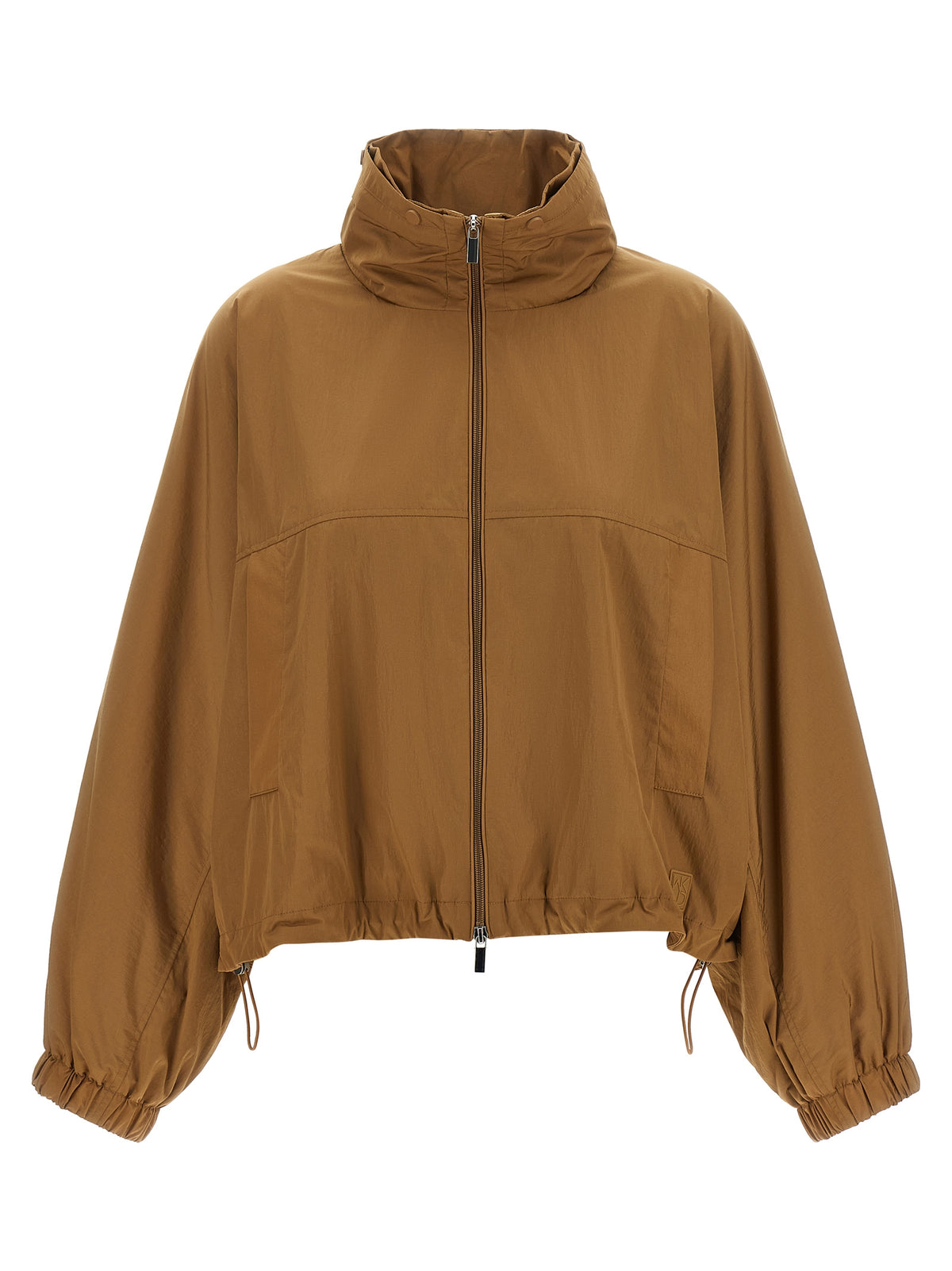 Max Mara Brown Polyamide Full-Length Jacket | Timeless Luxury