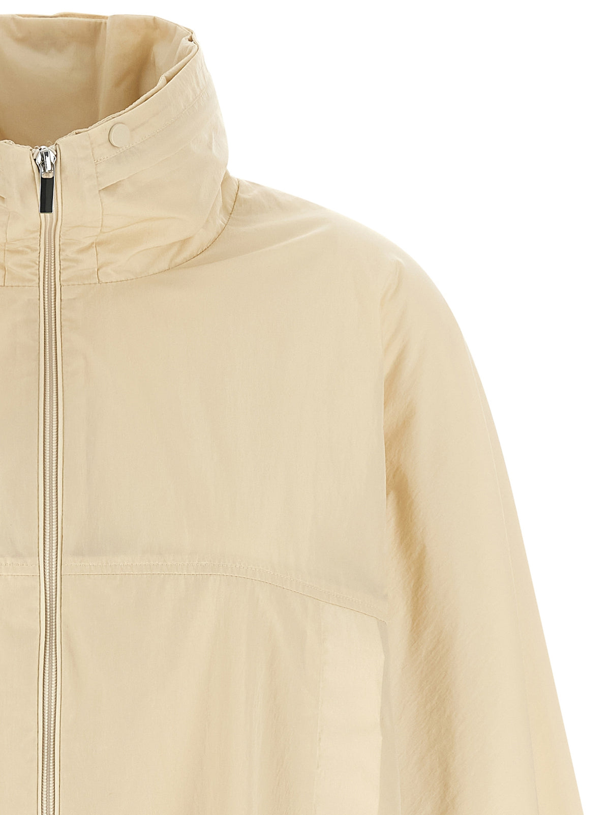 Max Mara Beige Polyamide Full-Length Jacket - Timeless Luxury Outerwear