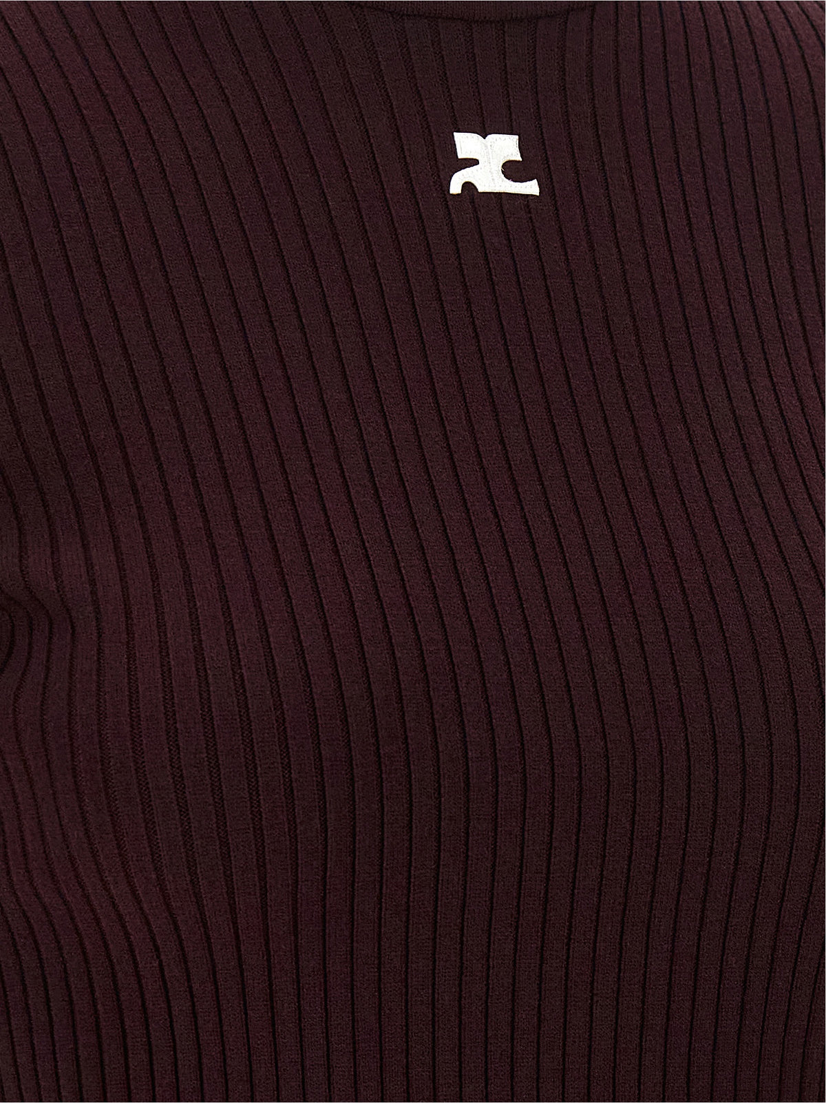 Courrèges Bordeaux Viscose Sweatshirt - Timeless Luxury Essential