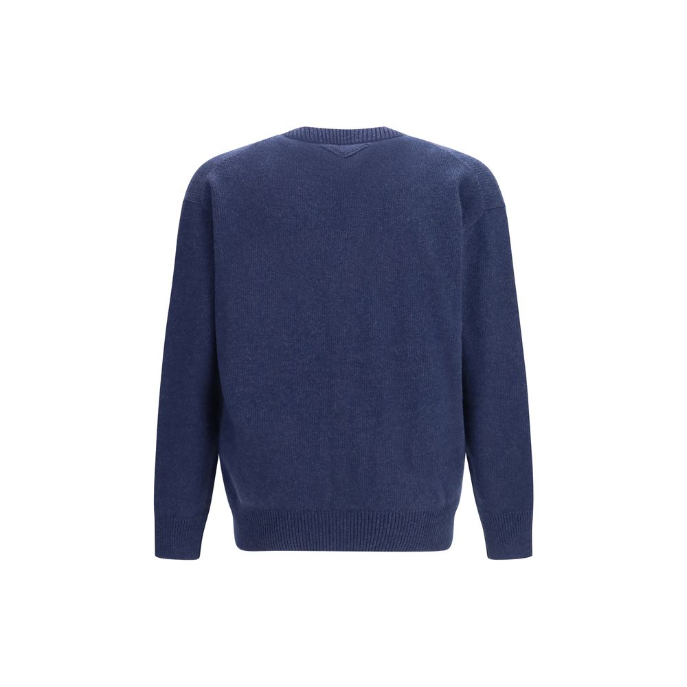 Prada Blue Cashmere Cardigan - Timeless Luxury Redefined