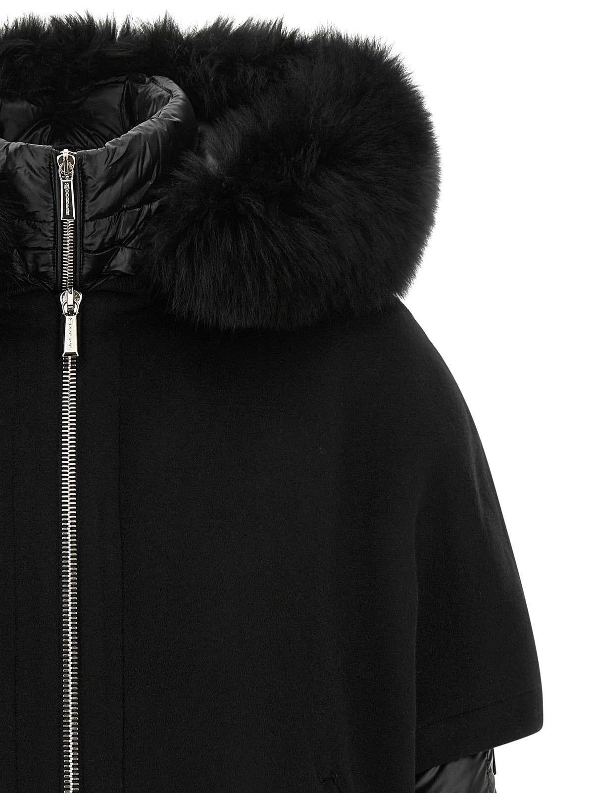 MooRER Black Wool Shell Jacket - Luxurious Modular Elegance