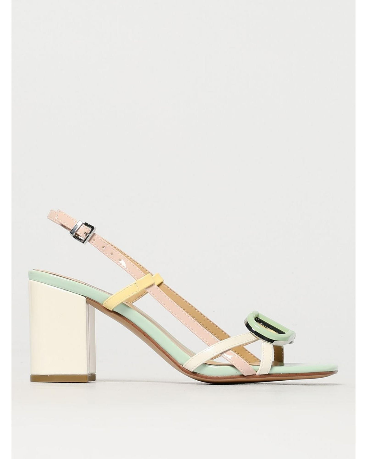 Twinset Blue Patent Leather Platform Sandals - Luxe Elegance